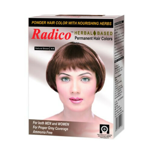 Radico Natural Herbal Based Permanent Hair Color - Brown - Distacart