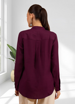 Thumbnail for Joban Fashion Wine Silk Embroidered Readymade Tunic - Distacart