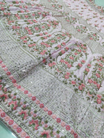 Thumbnail for Jyoti Fashion Exclusive Baby Pink Silk 3MM Sequins with Jari & Thread Embroidery Lehenga Choli with Dupatta - Distacart