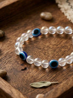 Thumbnail for NVR White Crystal Evil Eye Bracelet for Men & Women - Distacart