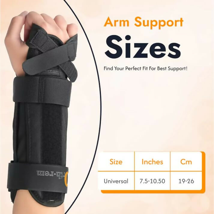 Orth-rem Adjustable Wrist & Forearm Brace with Removable Splint