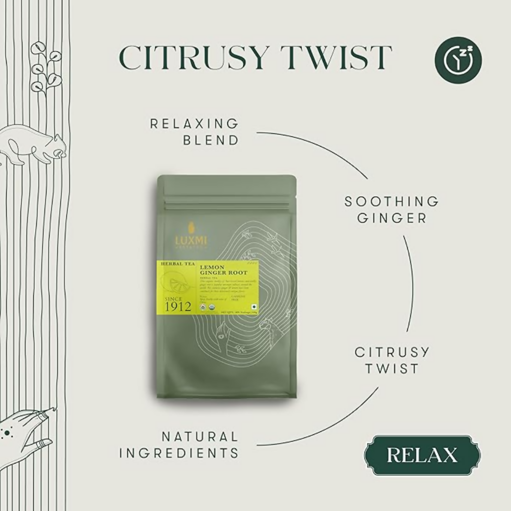 Luxmi Estates Lemon Ginger Herbal Tea - Dista