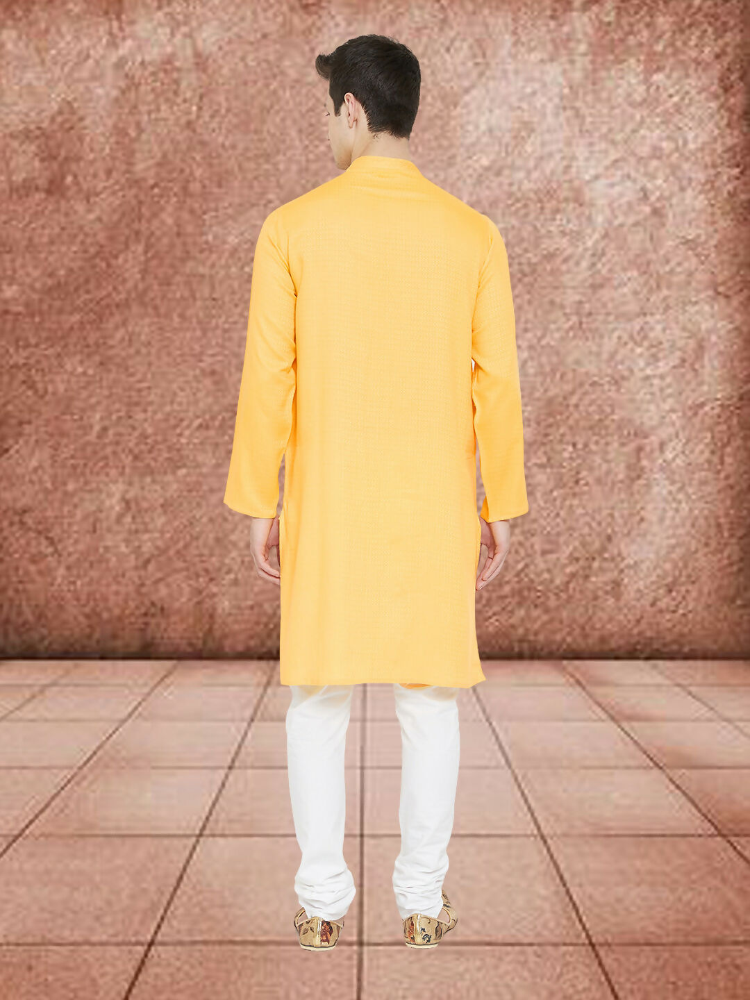 Even Apparels Men's Embroided Yellow Kurta - Distacart