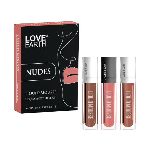 Love Earth Liquid Mousse Matte Lipstick - Nudes - Distacart