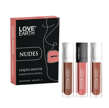 Love Earth Liquid Mousse Matte Lipstick - Nudes - Distacart