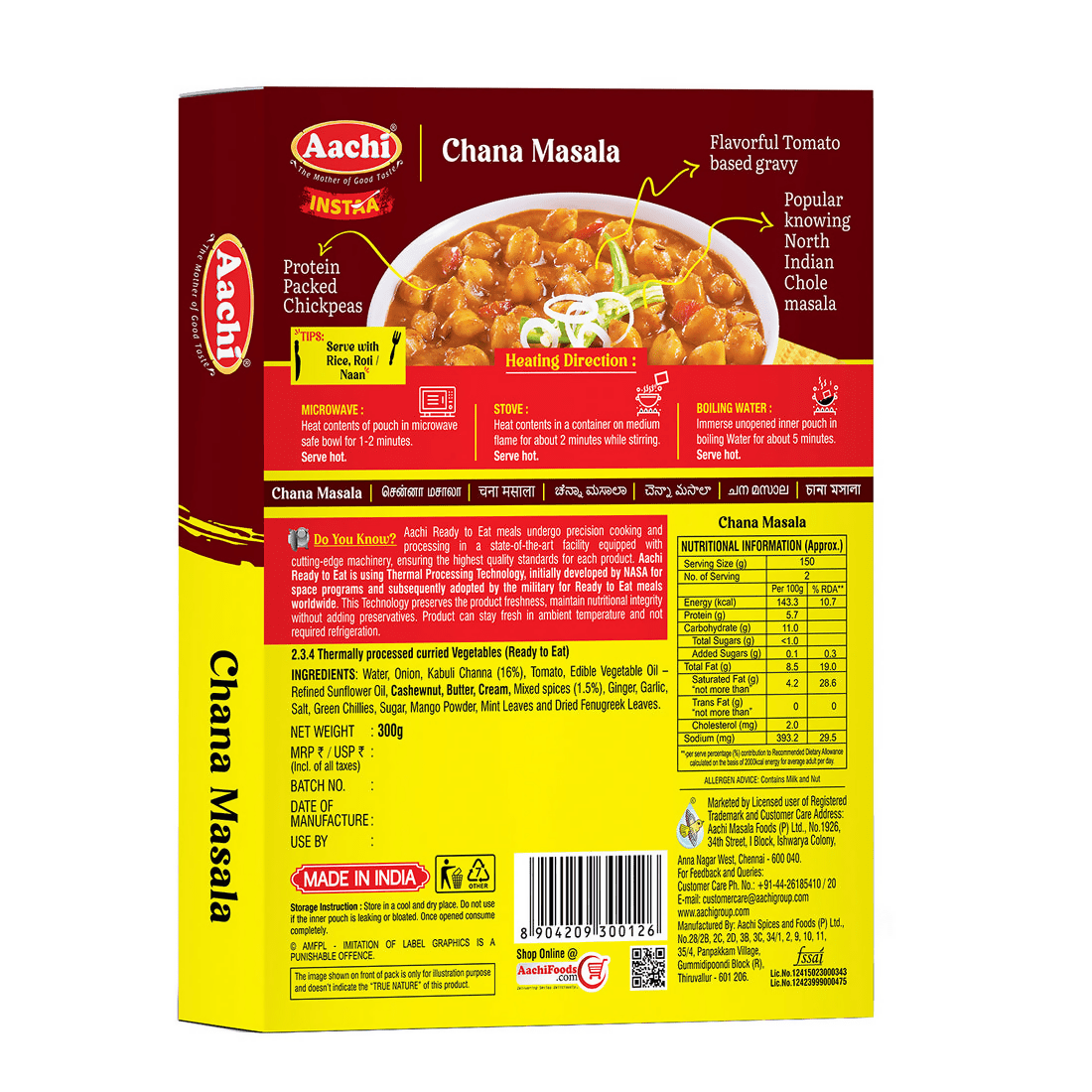 Aachi Instant Chana Masala - Distacart