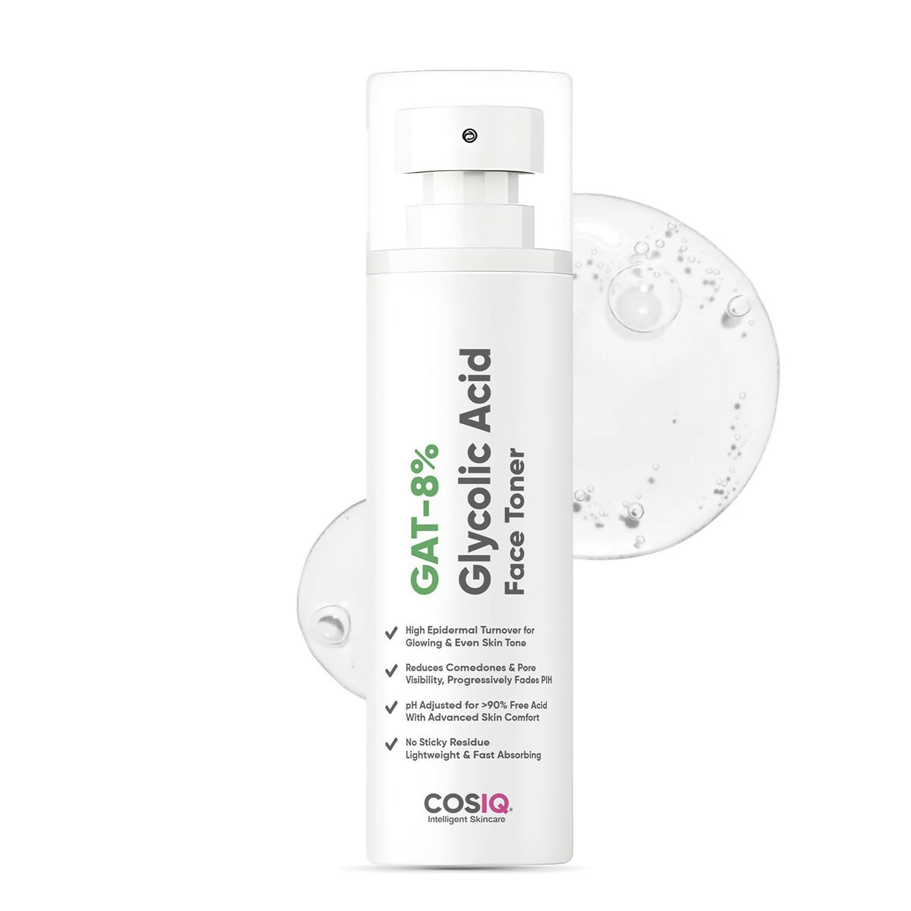 Cos-IQ GAT-8% Glycolic Acid Face Toner - Distacart