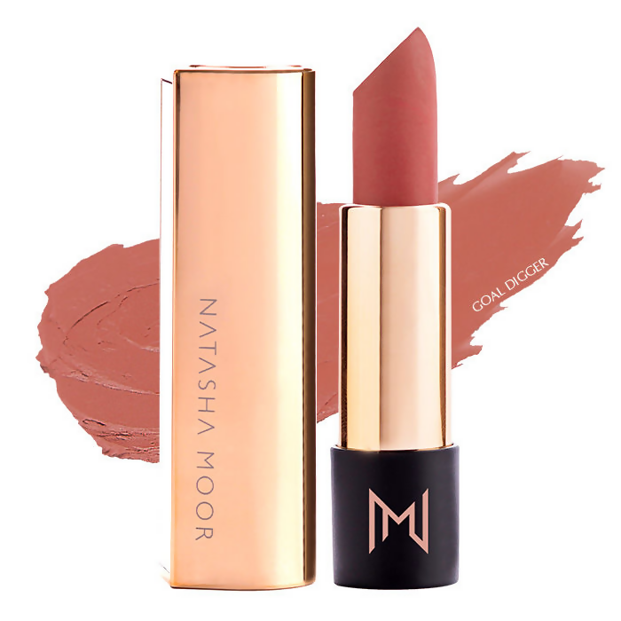 Natasha Moor Silk Suede Lipstick - Goal Digger - Distacart