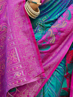 Thumbnail for Astita Sea Green Soft Silk Saree