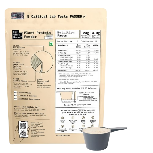Only What's Needed 24g Plant Protein Powder - Coffee - Distacart