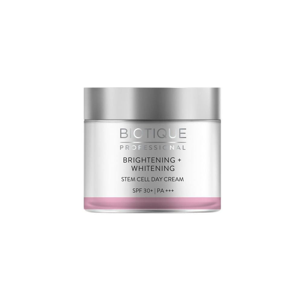 Biotique Professional Brightening + Whitening Stem Cell Day Cream SPF 30 - Distacart