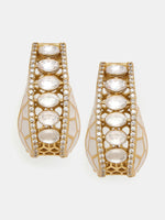 Thumbnail for Ruby Raang Gold Polished Multicolour White Kundan Loops