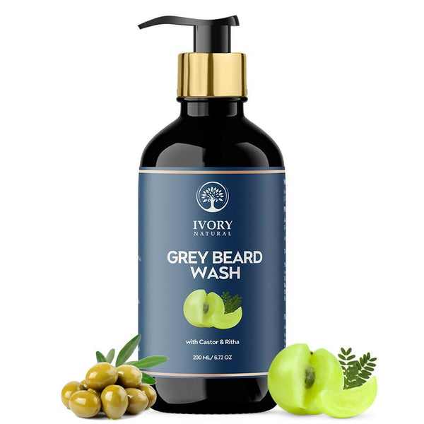 Ivory Natural Grey Beard Wash For Beard Graying And Restoring Beard'S Natural Black Shade - Distacart
