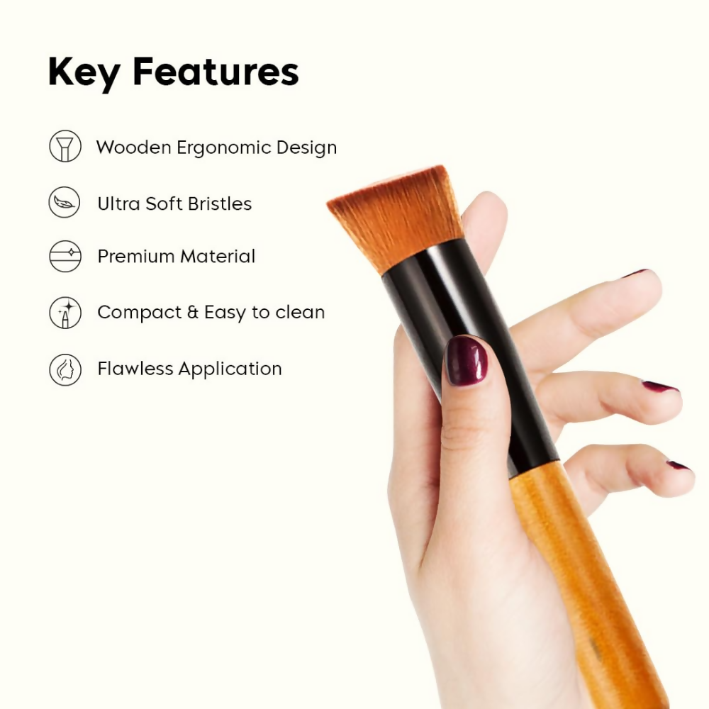 Gleva Wooden Makeup Brush - Distacart
