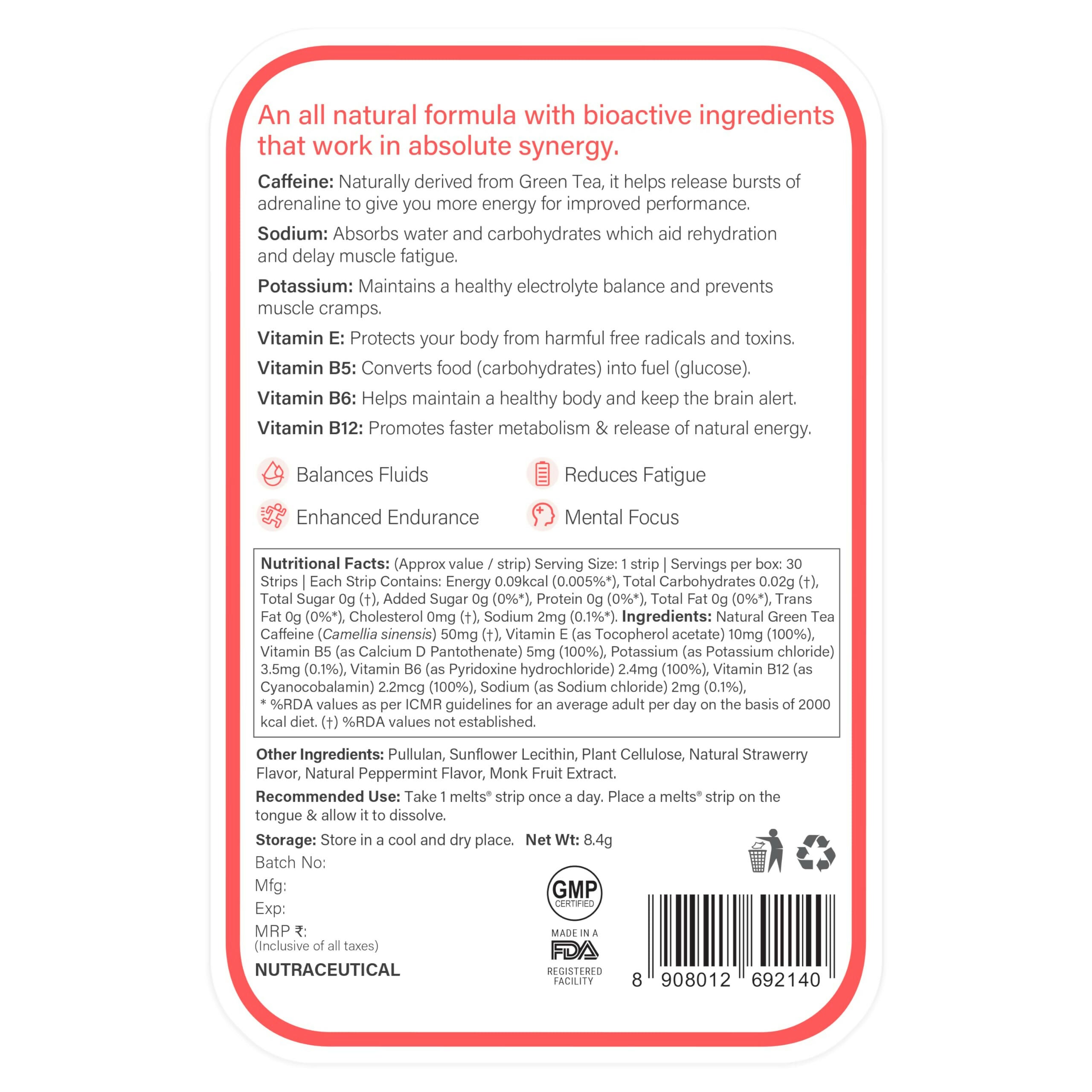 Wellbeing Nutrition Melts Restful Sleep & Instant Energy Oral Strips Combo - Distacart