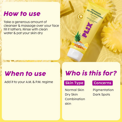 PLIX The Plant Fix Pineapple Facewash - Distacart