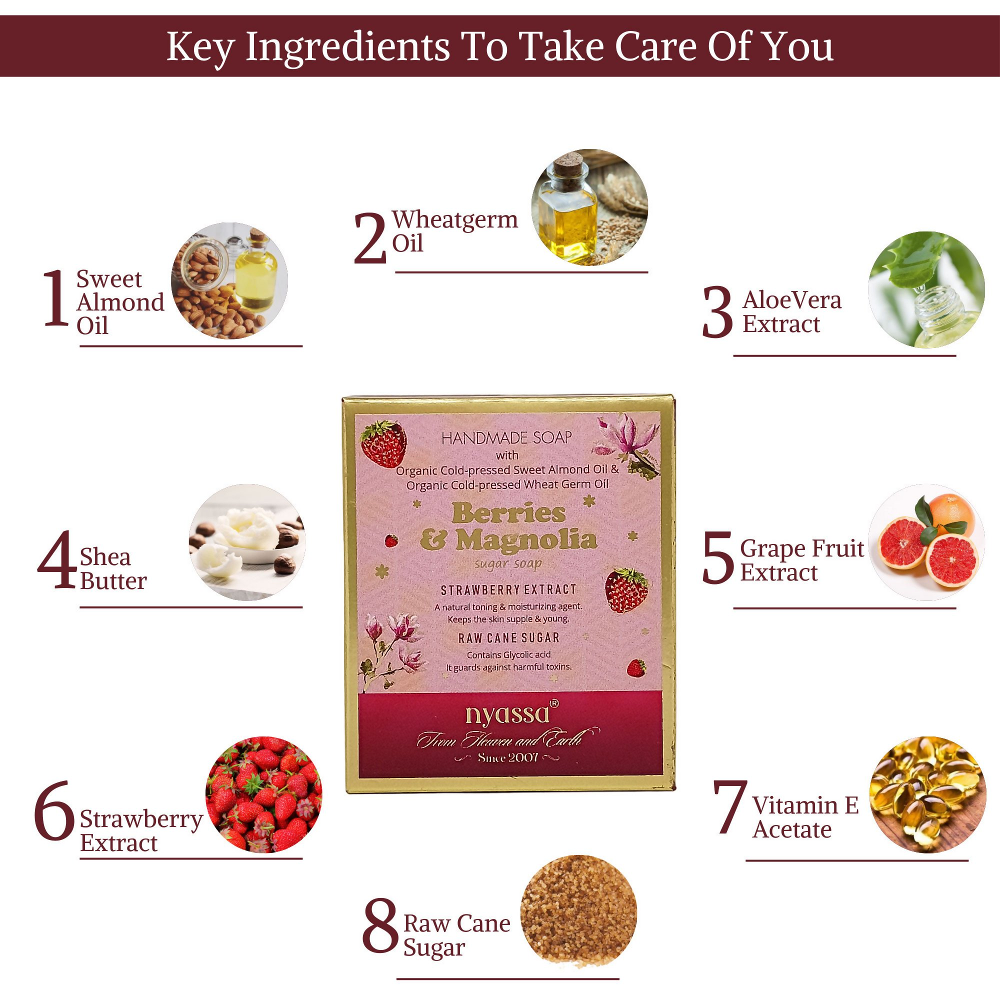 Nyassa Berries & Magnolia Luxurious Handmade Soap - Distacart