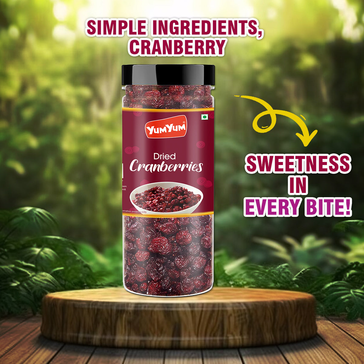 Yum Yum Dried Cranberry Jar - Dista