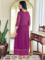 Thumbnail for The52 Women Beautiful Georgette Fabric Angrakha Kurta, Pant and Dupatta Set