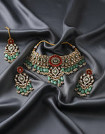 Thumbnail for Jewel City Stunning Handcrafted Kundan Choker Jewelry Set - Distacart