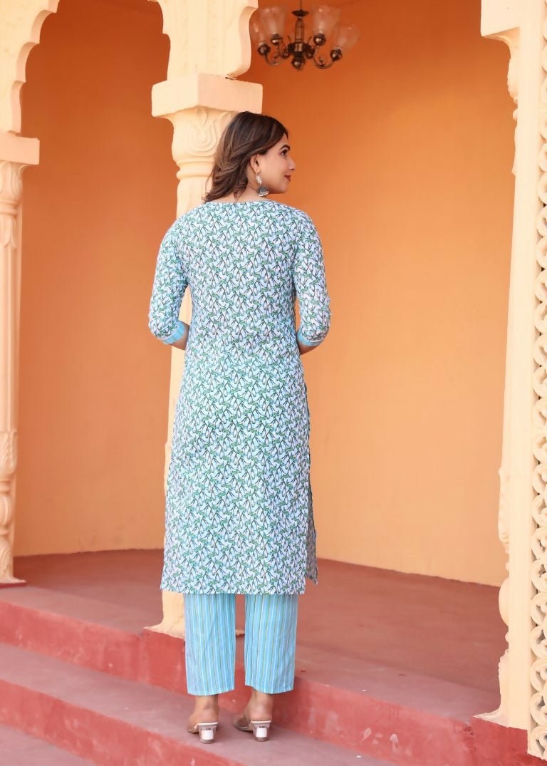 Alvano Women's Kurti with Pant and Dupatta Set for Women's and Girls - Distacart