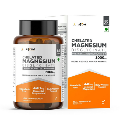 As-It-Is Atom Magnesium Bisglycinate Chelated Veg Tablets - Distacart