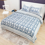 Thumbnail for Orange Ethnic Motifs Cotton 200TC King Bedsheet With 2 Zipper Pillow Covers - King Size by House of Ree - Distacart