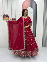 Thumbnail for Teeya Creation Womens New Heavy Fox Georgette Fabric With Heavy Embroidery Wrok Kurta Set - Dista