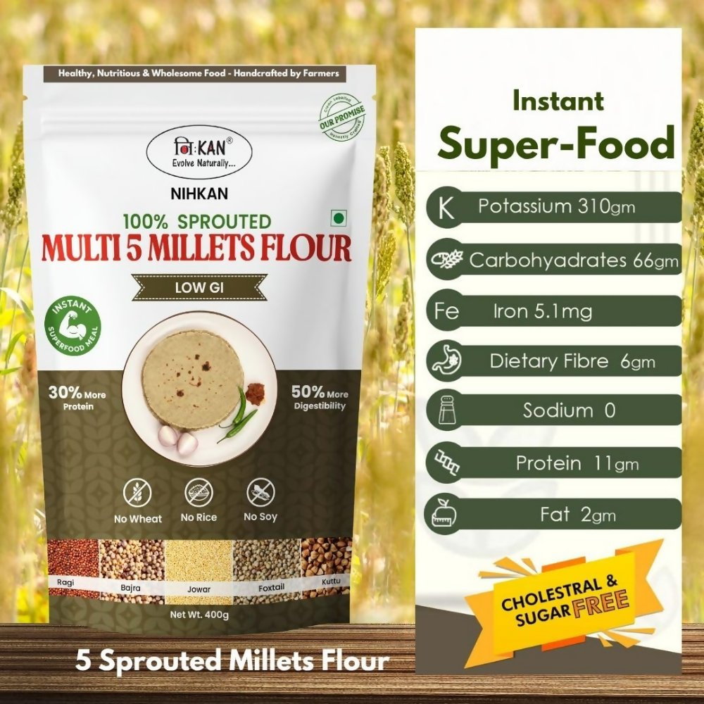 NIHKAN Multigrain Sprouted Millets Flour - Dista