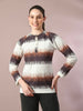 Myshka Women's Multi Embellished Raglan Sleeve Party Top - Distacart