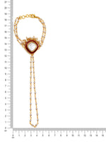 Thumbnail for Ruby Raang Gold Red Meenakari Kundan Haath Phool