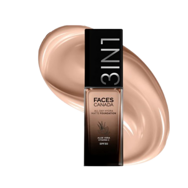 Faces Canada All Day Hydra Matte 3 in 1 Foundation - Warm Natural 021 - Distacart