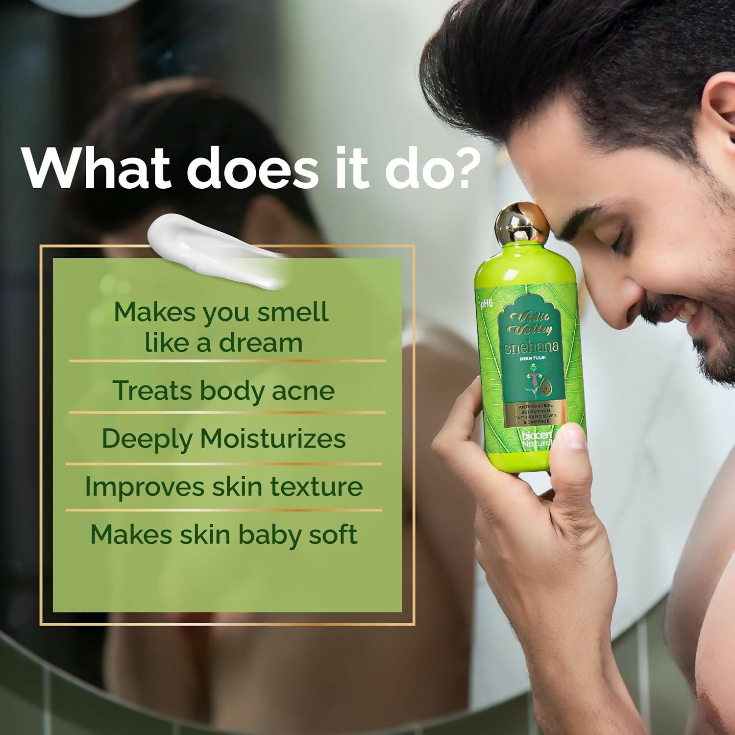 Vedic Valley Neem Tulsi Body Lotion for Women & Men - Distacart