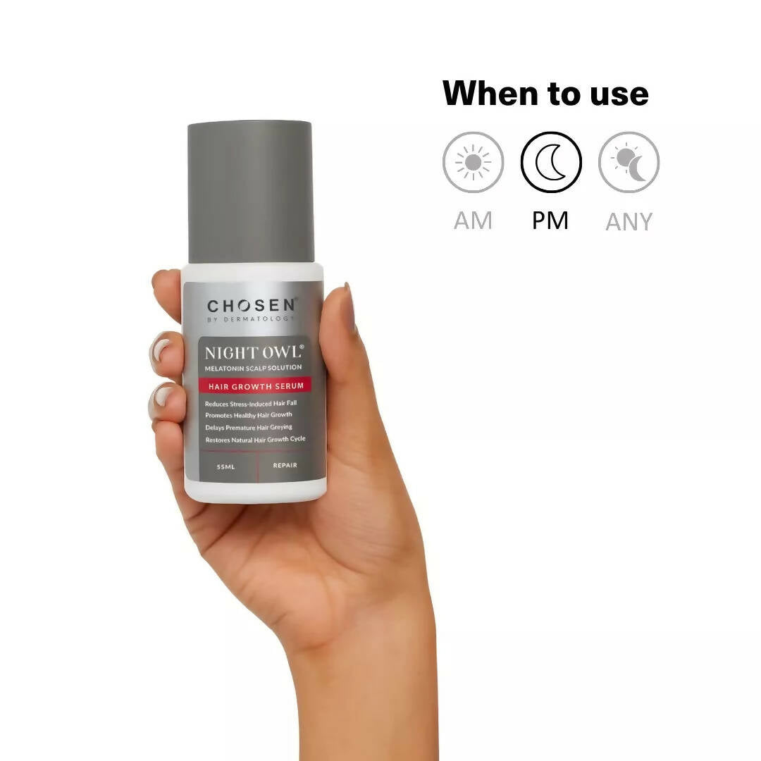 Chosen Night Owl Melatonin Scalp Lotion Hair Growth Serum - Distacart