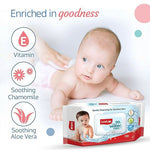 Thumbnail for LuvLap Paraben Free 99% Pure Water Nourishing Baby Wipes, with Fliptop Lid - Distacart