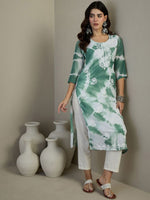 Thumbnail for Anouk White Floral Embroidered Straight Kurta