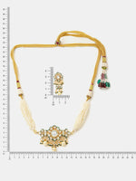 Thumbnail for Ruby Raang Floral Kundan Studded Jewellery Set - Distacart