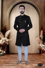 Thumbnail for Joban Fashion Men's Black Satin Kurta with Pyjama - Distacart