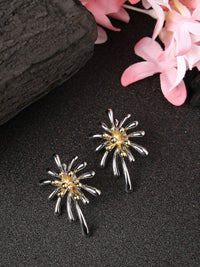 Thumbnail for NVR Women Silver-Plated Drop Earrings - Distacart
