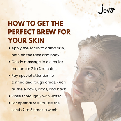 Jeva Coffee Face & Body Exfoliating Gel Scrub - Dista