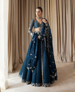 Thumbnail for Aastha Fashion Teal Malai Silk Designer Wedding Wear Lehenga Choli