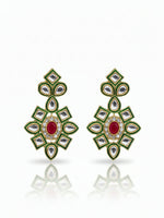 Thumbnail for NVR Women Gold Plated White Kundan Jewellery Set - Distacart
