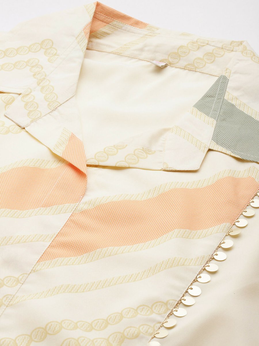 Ahalyaa Women's Traditional Wear Co-ods - Off-white - Distacart