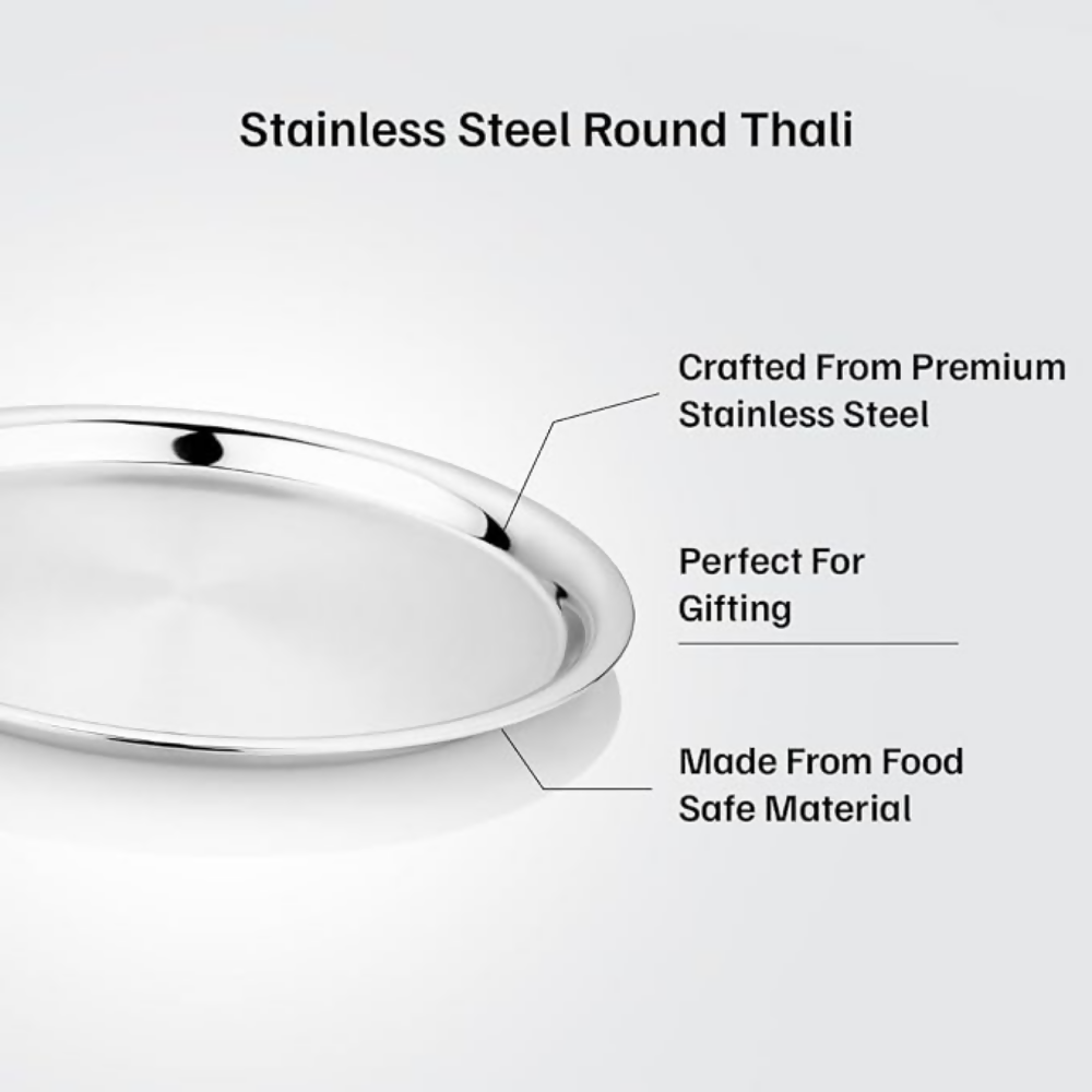 Vinod Stainless Steel Two Tone German Bogi Plate - Dista