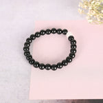 Thumbnail for NVR Men & Women Transparent & White & Black Marbel Crystal Elasticated Bracelet - Distacart