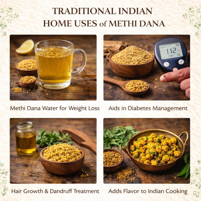 Village-Organica Methi Dana-Whole Fenugreek Seeds - Dista