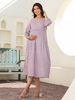 Thumbnail for Janasya Light Cotton Floral A-Line Dress