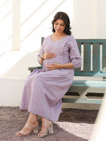 Thumbnail for Janasya Light Cotton Floral A-Line Dress