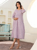 Janasya Light Cotton Floral A-Line Dress - Distacart
