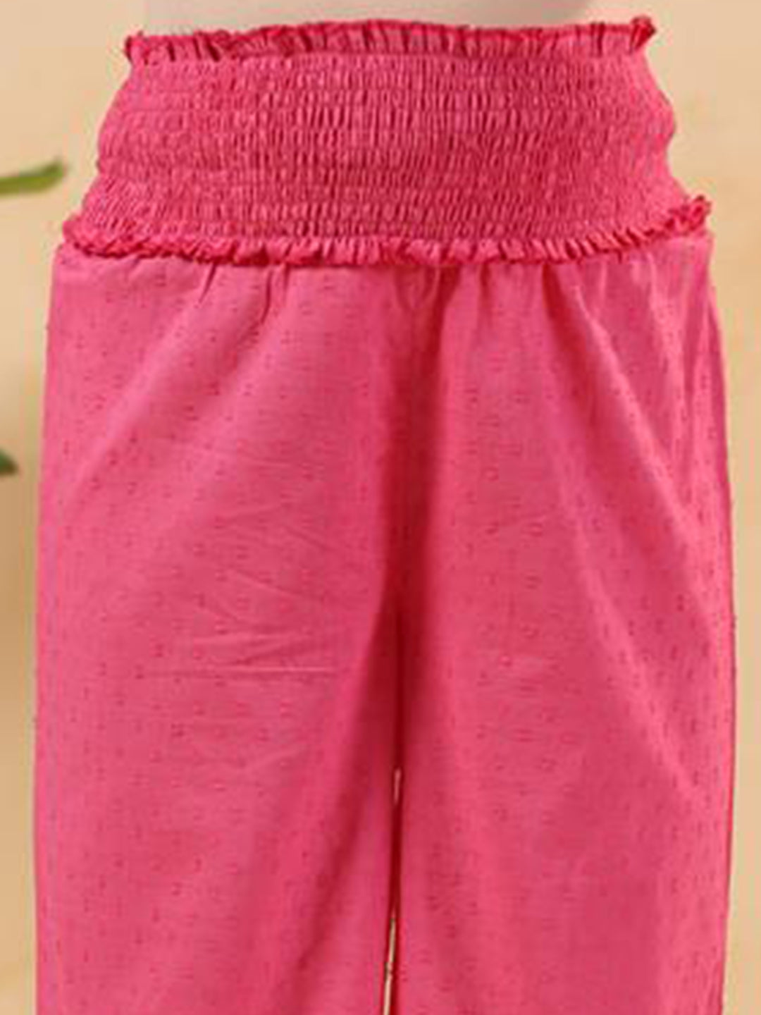 Janasya Light Dobby Cotton Yoke Embroidery A-Line Kurta Set